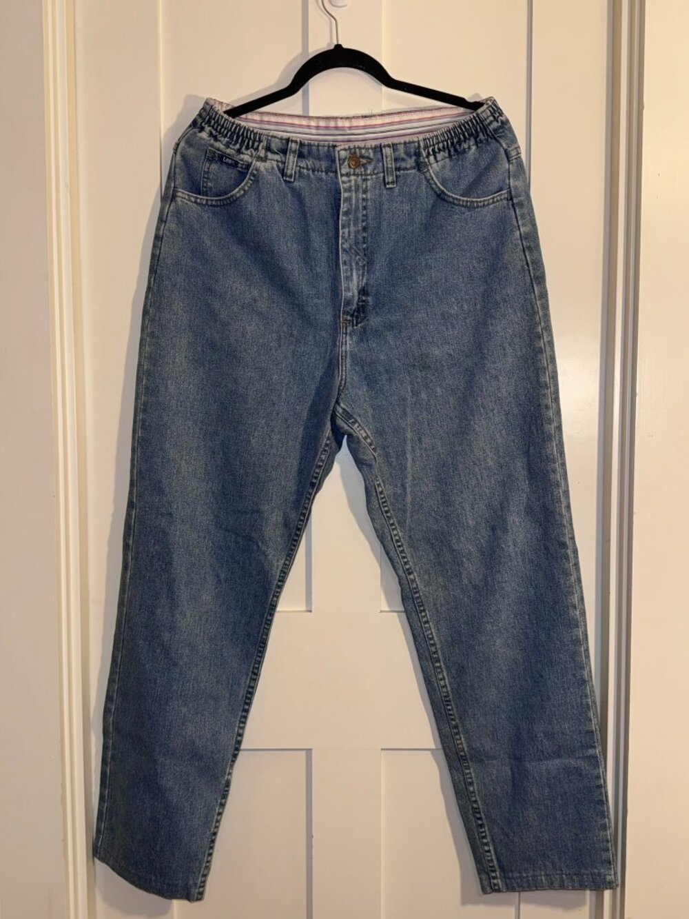 Vintage Lee Original Blue Jeans Side Elastic Relaxed 3505944